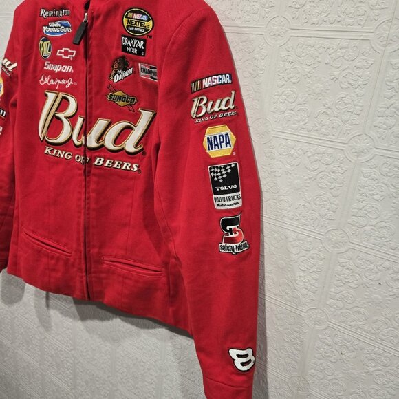 Dale Earnhardt Jr Women's Jacket Size S Nascar Bud King Of Beers Chase Athentics - Picture 2 of 10